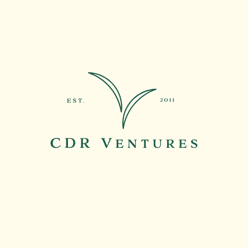 CDR Ventures logo on a warm tan background