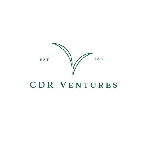 CDR Ventures white logo treatment