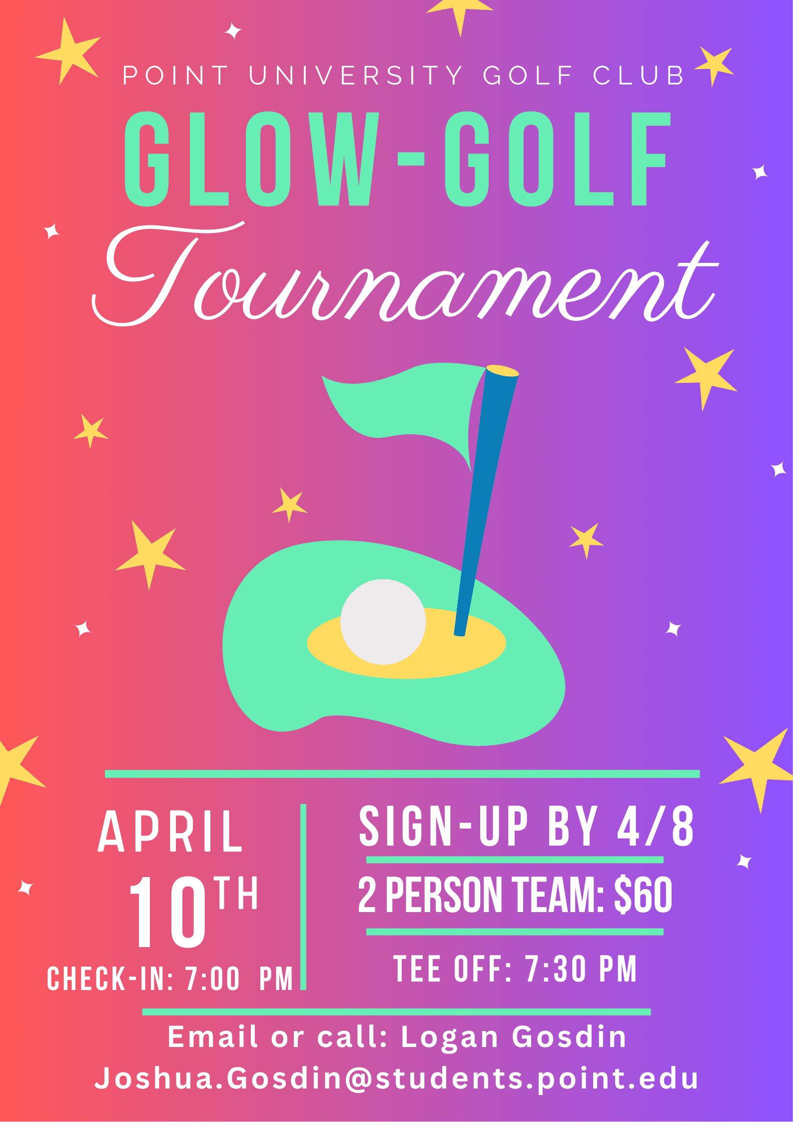 Point Golf tournament flyer
