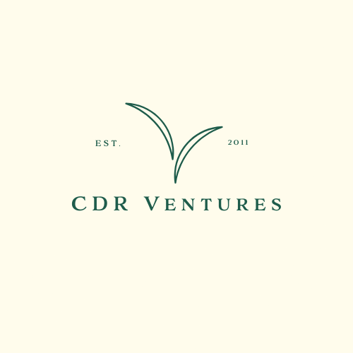 CDR Ventures logo on a warm tan background